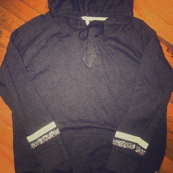 Victoria's Secret Tops - Victoria’s Secret slit neck pull-over hoodie Victoria's Secret Tops - Victoria’s Secret slit neck pull-over hoodie